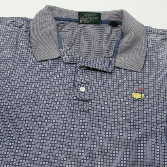 Amen Corner Other - Amen Corner Masters Golf Polo Shirt Mens XL Blue Geometric Short Sleeve